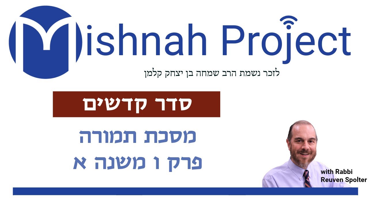 Embedded thumbnail for Temurah Chapter 6 Mishnah 1