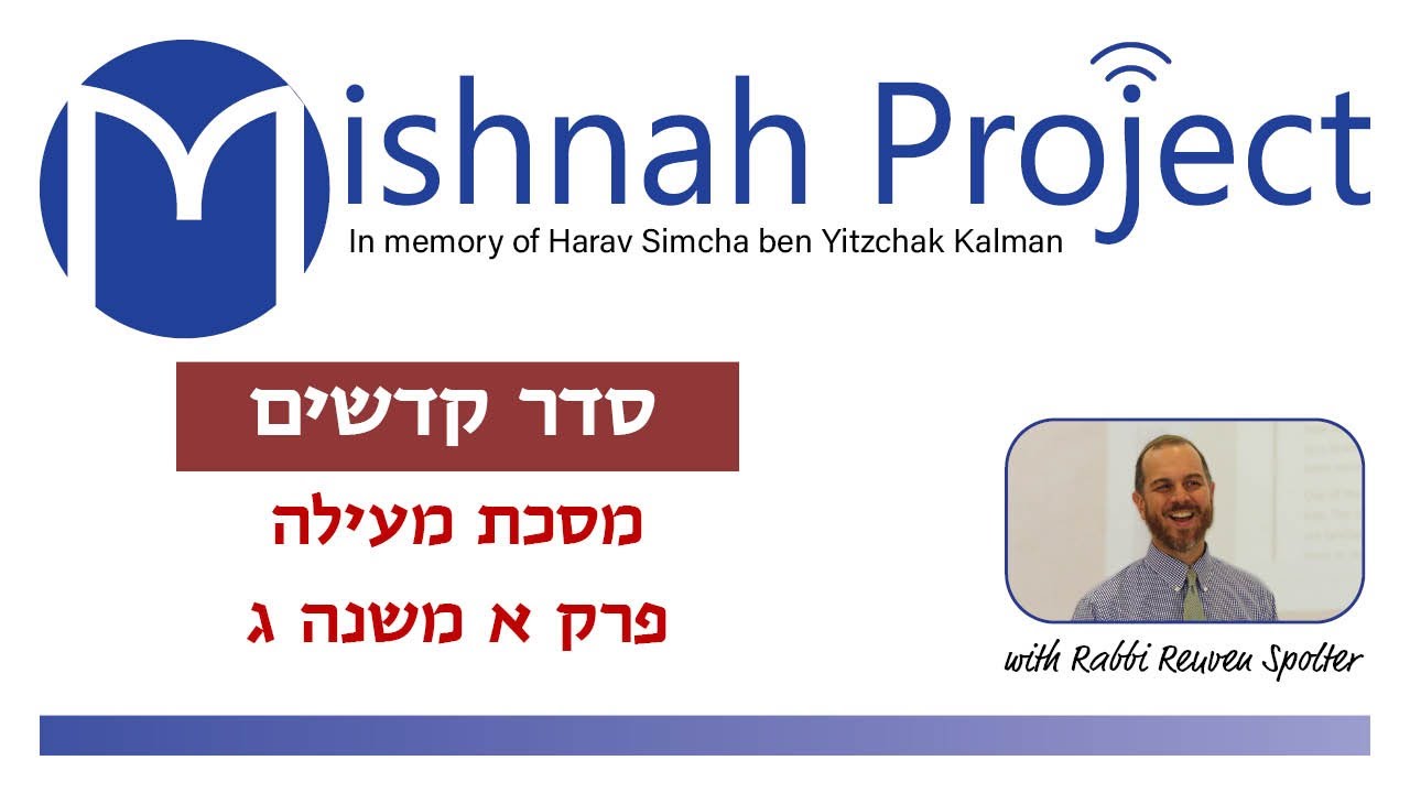 Embedded thumbnail for Meilah Chapter 1 Mishnah 3